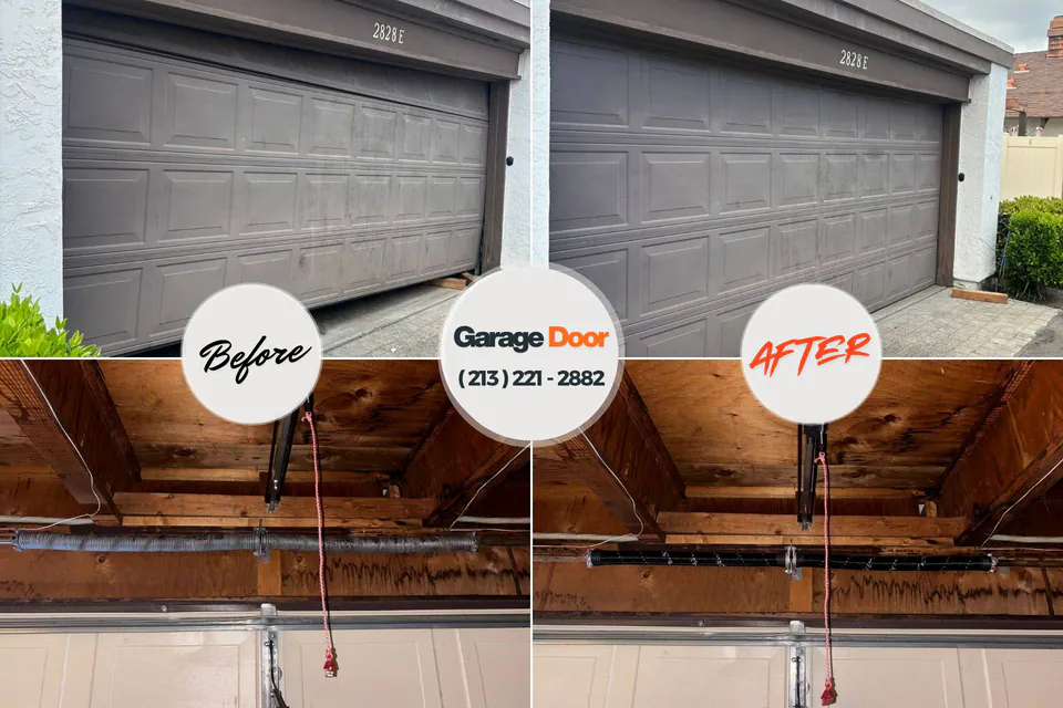 Before and after: garage door installation South Chicago Heights, IL